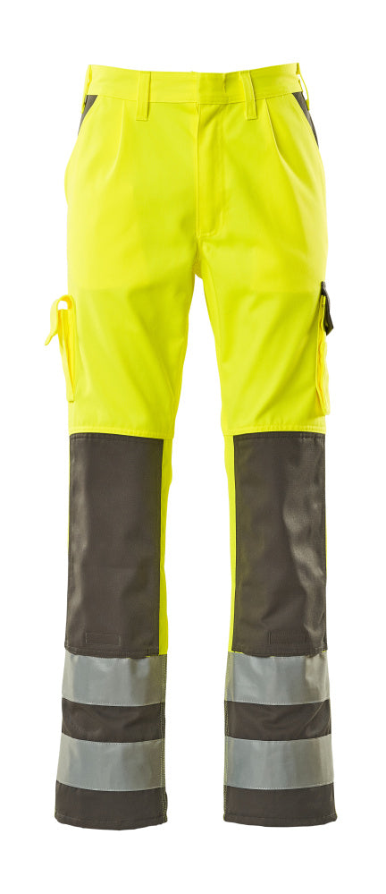 Housut polvitaskuilla - 07179-470 - hi-vis keltainen/antrasiitti