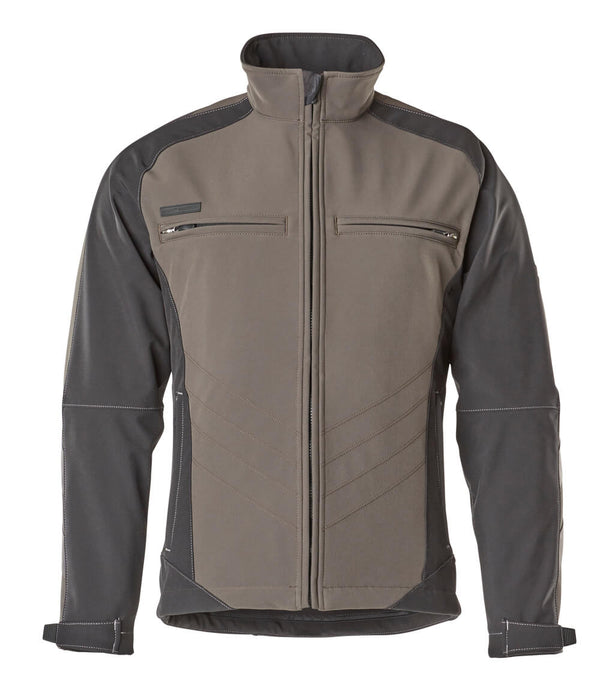 Softshell-takki - 12002-149 - tumma antrasiitti/musta