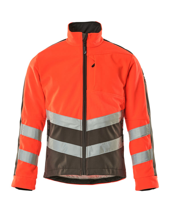 Fleece Takki - 15503-259 - hi-vis punainen/tumma antrasiitti