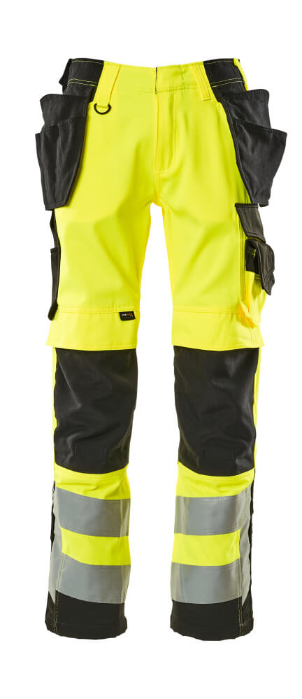 Housut riipputaskuilla - 15531-860 - hi-vis keltainen/musta