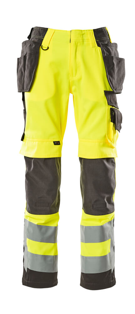 Housut riipputaskuilla - 15531-860 - hi-vis keltainen/tumma antrasiitti