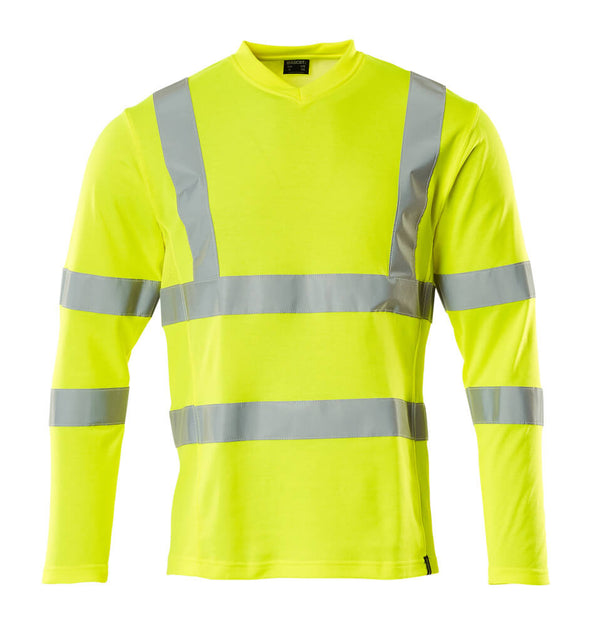 T-Paita, pitkähihainen - 18281-995 - hi-vis keltainen