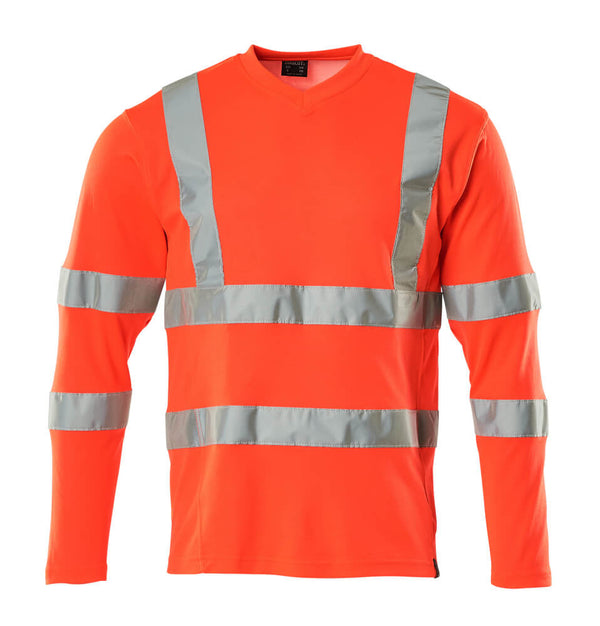 T-Paita, pitkähihainen - 18281-995 - hi-vis punainen