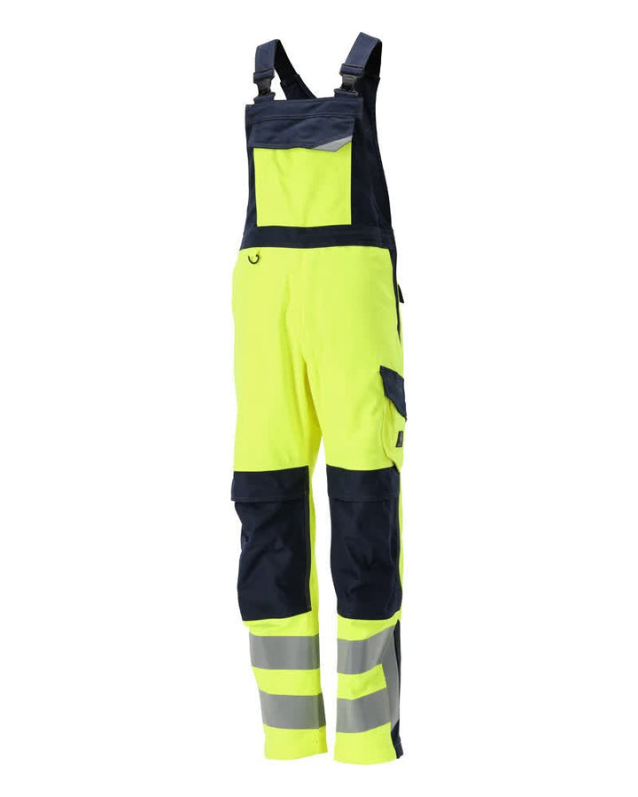 Avohaalari polvitaskuilla - 13869 - 216 - hi - vis keltainen/tumma laivastonsininen - Safewear Suojainkauppa