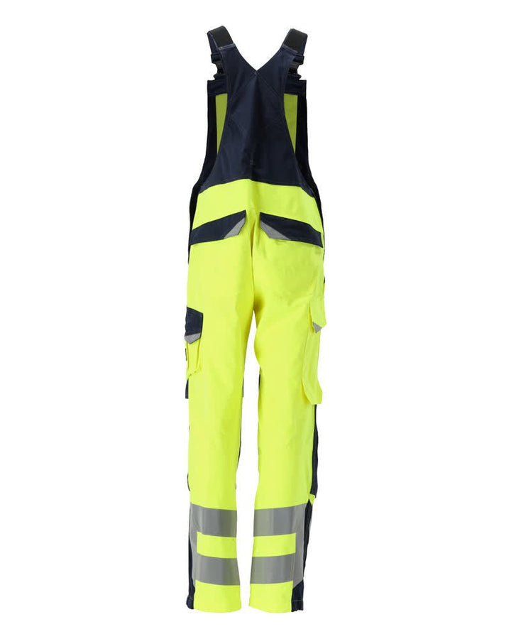 Avohaalari polvitaskuilla - 13869 - 216 - hi - vis keltainen/tumma laivastonsininen - Safewear Suojainkauppa