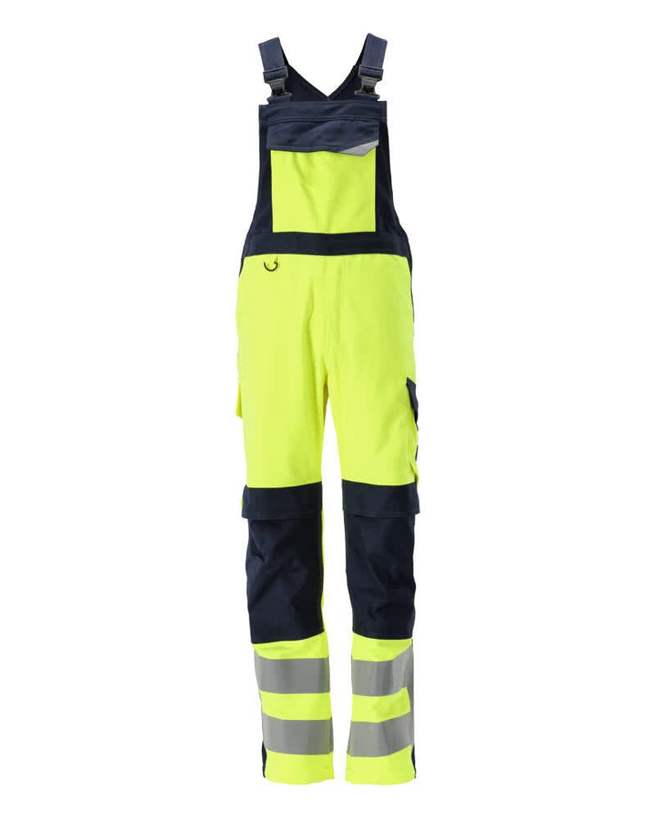 Avohaalari polvitaskuilla - 13869 - 216 - hi - vis keltainen/tumma laivastonsininen - Safewear Suojainkauppa