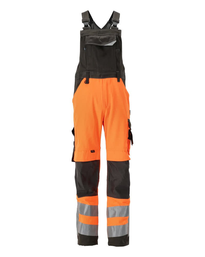 Avohaalari polvitaskuilla - 15569 - 860 - hi - vis oranssi/tumma antrasiitti - Safewear Suojainkauppa