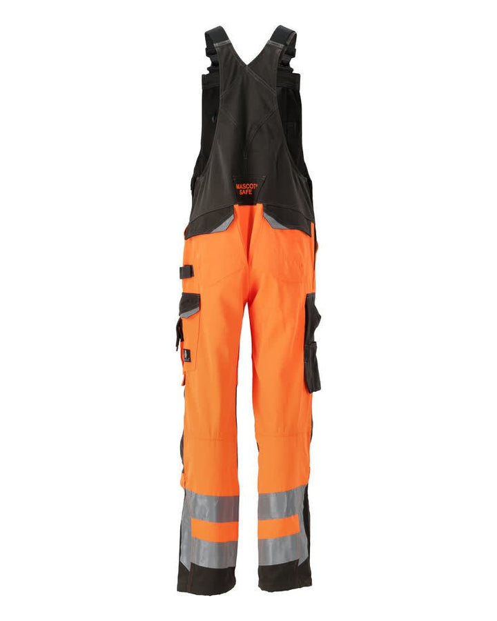 Avohaalari polvitaskuilla - 15569 - 860 - hi - vis oranssi/tumma antrasiitti - Safewear Suojainkauppa