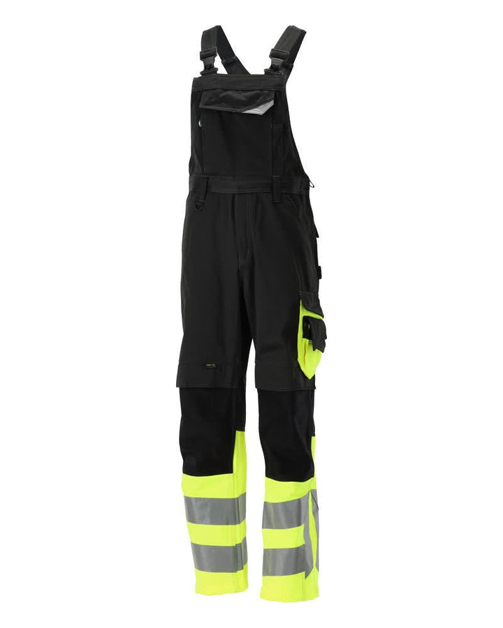 Avohaalari polvitaskuilla - 15669 - 860 - musta/hi - vis keltainen - Safewear Suojainkauppa