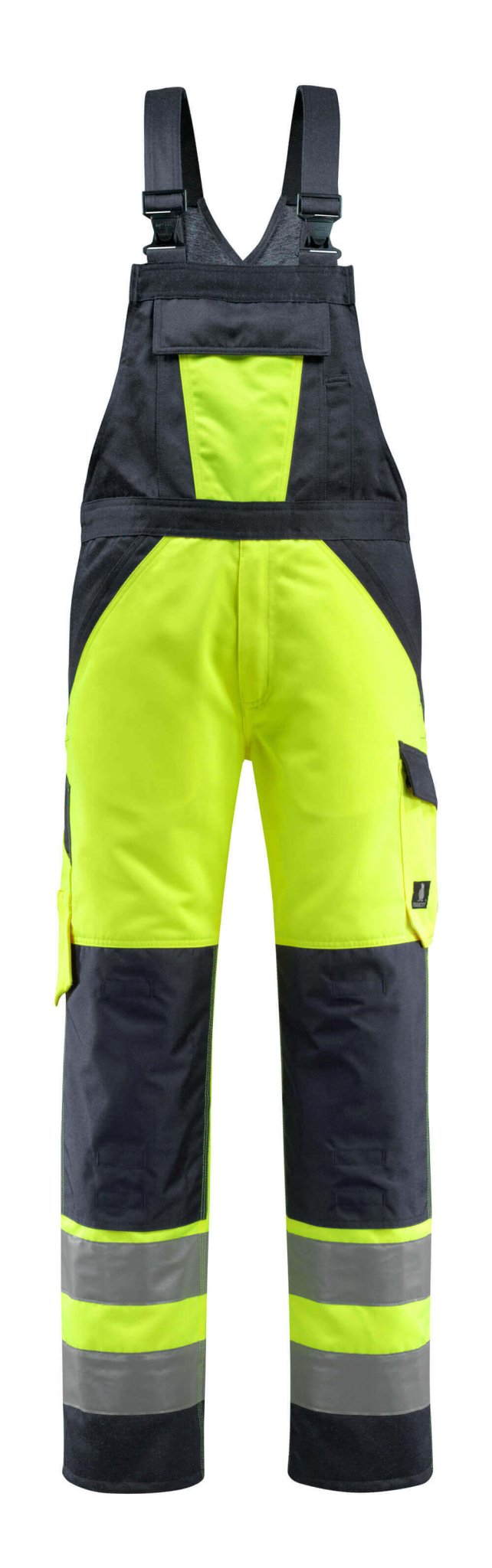 Avohaalari polvitaskuilla - 15969 - 948 - hi - vis keltainen/tumma laivastonsininen - Safewear Suojainkauppa