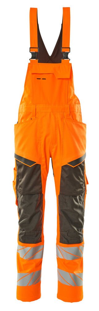 Avohaalari polvitaskuilla - 19569 - 236 - hi - vis oranssi/tumma antrasiitti - Safewear Suojainkauppa