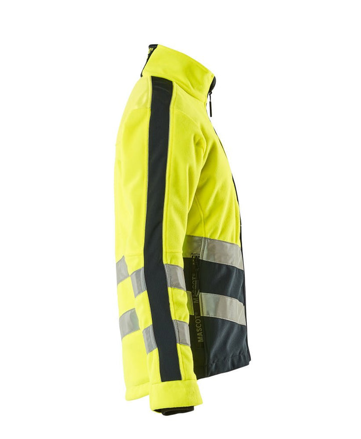 Fleece Takki - 15503 - 259 - hi - vis keltainen/tumma laivastonsininen - Safewear Suojainkauppa