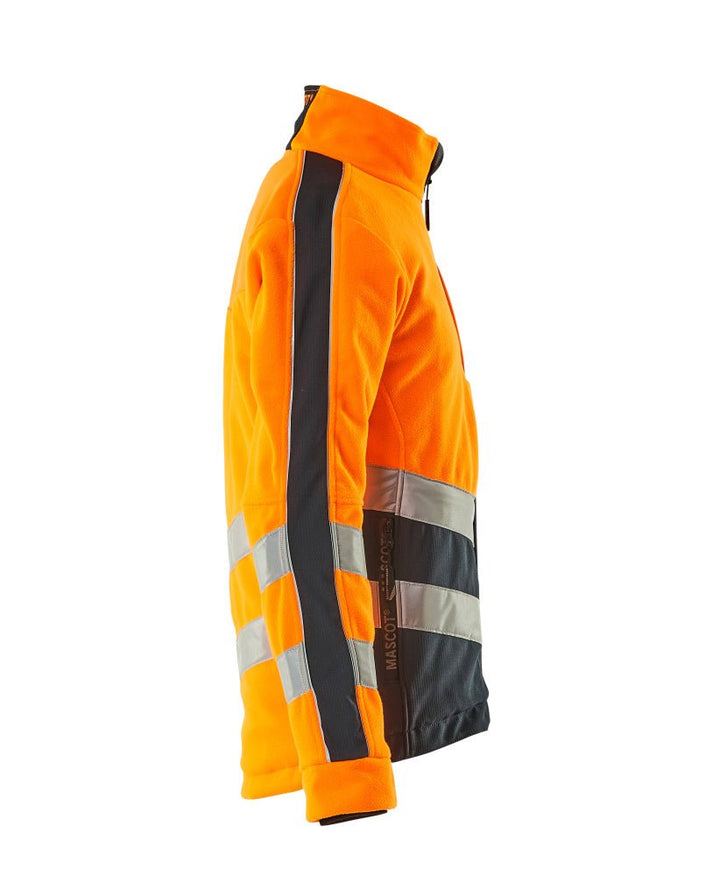 Fleece Takki - 15503 - 259 - hi - vis oranssi/tumma laivastonsininen - Safewear Suojainkauppa