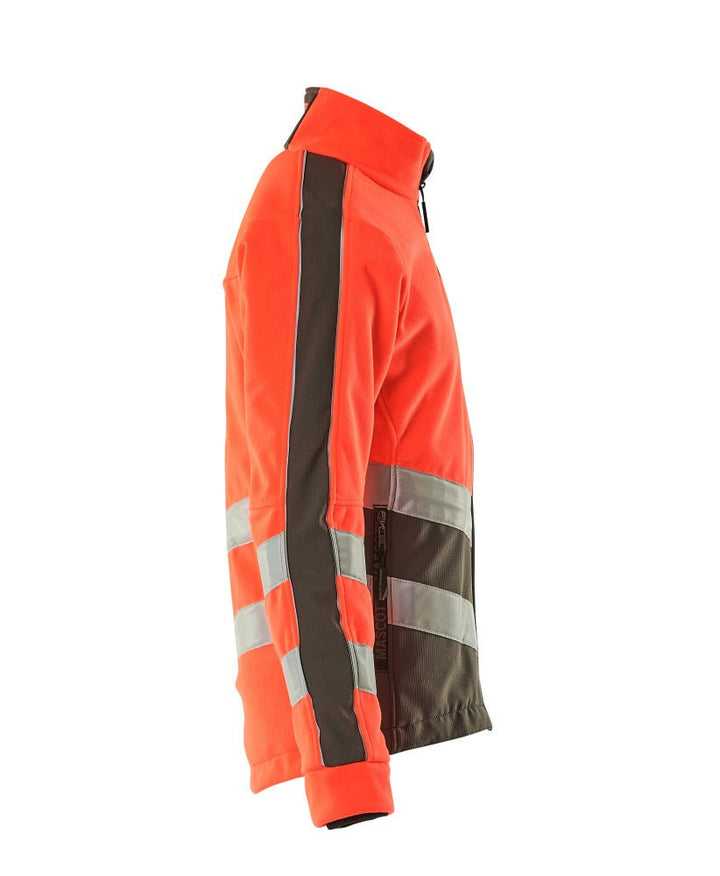 Fleece Takki - 15503 - 259 - hi - vis punainen/tumma antrasiitti - Safewear Suojainkauppa