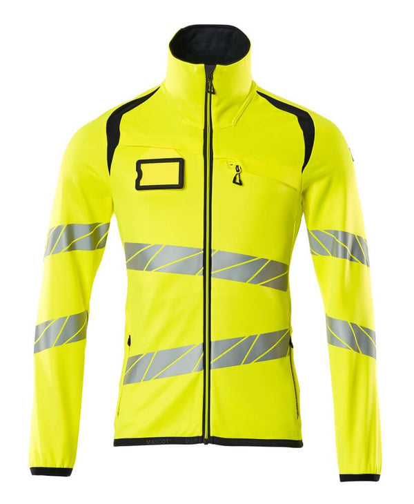 Fleecepusero vetoketjulla - 19103 - 315 - hi - vis keltainen/tumma laivastonsininen - Safewear Suojainkauppa