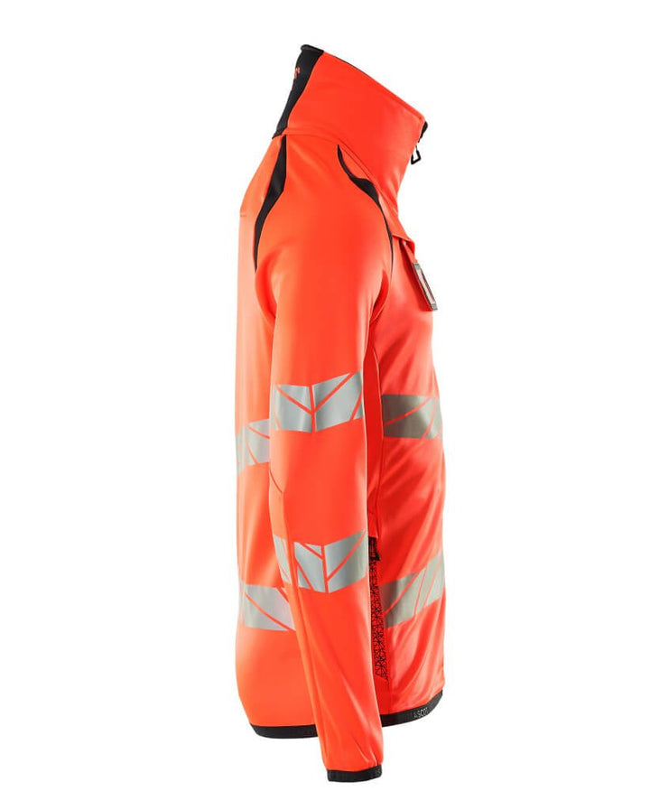 Fleecepusero vetoketjulla - 19103 - 315 - hi - vis punainen/syvä tummansininen - Safewear Suojainkauppa