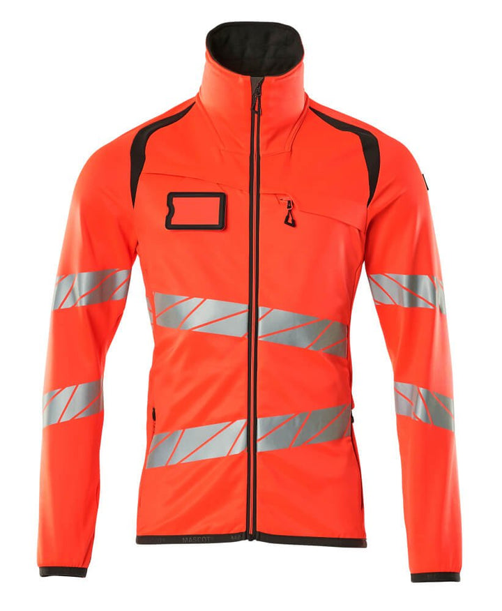 Fleecepusero vetoketjulla - 19103 - 315 - hi - vis punainen/tumma antrasiitti - Safewear Suojainkauppa