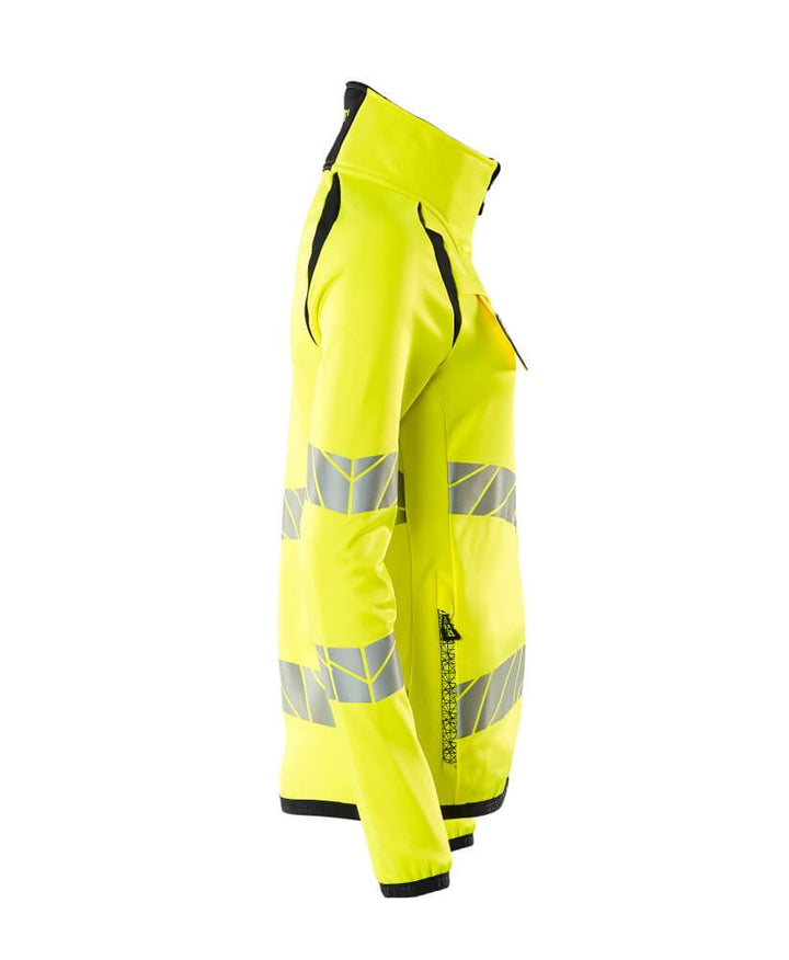 Fleecepusero vetoketjulla - 19153 - 315 - hi - vis keltainen/tumma laivastonsininen - Safewear Suojainkauppa