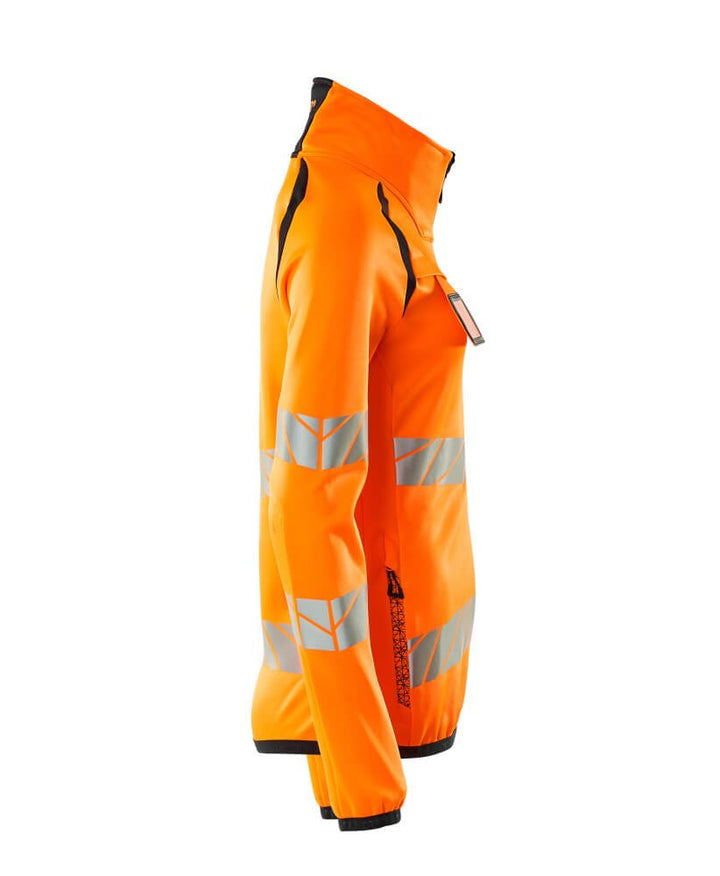 Fleecepusero vetoketjulla - 19153 - 315 - hi - vis oranssi/tumma laivastonsininen - Safewear Suojainkauppa