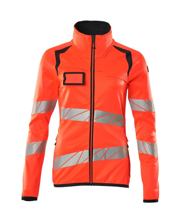 Fleecepusero vetoketjulla - 19153 - 315 - hi - vis punainen/syvä tummansininen - Safewear Suojainkauppa