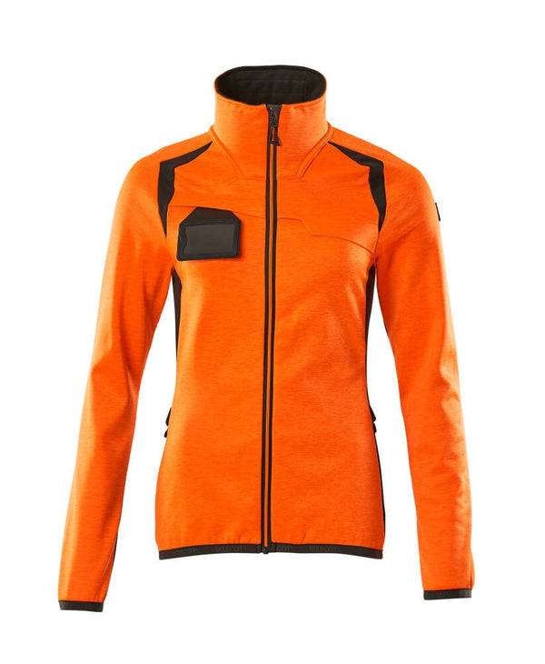 Fleecepusero vetoketjulla - 19453-316 - hi-vis oranssi/tumma antrasiitti - Safewear