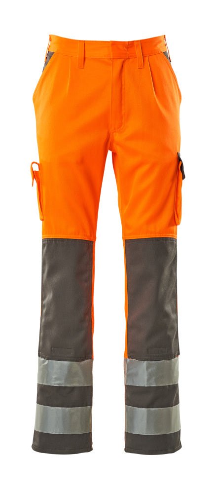 Housut polvitaskuilla - 07179 - 860 - hi - vis oranssi/antrasiitti - Safewear Suojainkauppa