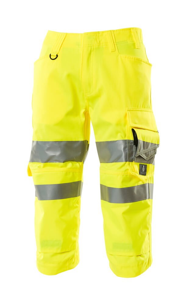 ¾ - housut polvitaskuilla - 17549 - 860 - hi - vis keltainen - Safewear Suojainkauppa