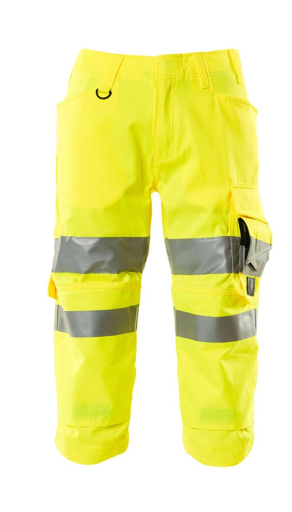 ¾ - housut polvitaskuilla - 17549 - 860 - hi - vis keltainen - Safewear Suojainkauppa