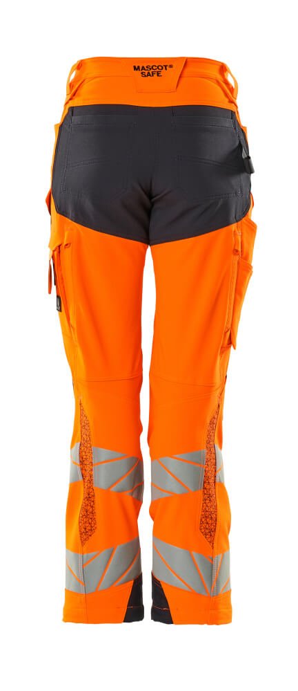 Housut polvitaskuilla - 19078 - 511 - hi - vis oranssi/tumma laivastonsininen - Safewear Suojainkauppa