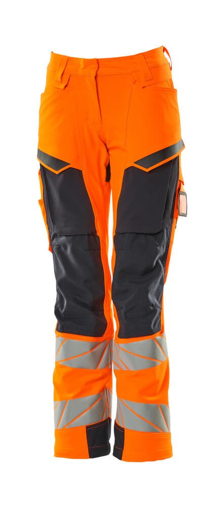 Housut polvitaskuilla - 19078 - 511 - hi - vis oranssi/tumma laivastonsininen - Safewear Suojainkauppa