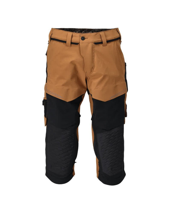 ¾-housut polvitaskuilla - 22249-605 - pähkinänruskea/musta - Safewear