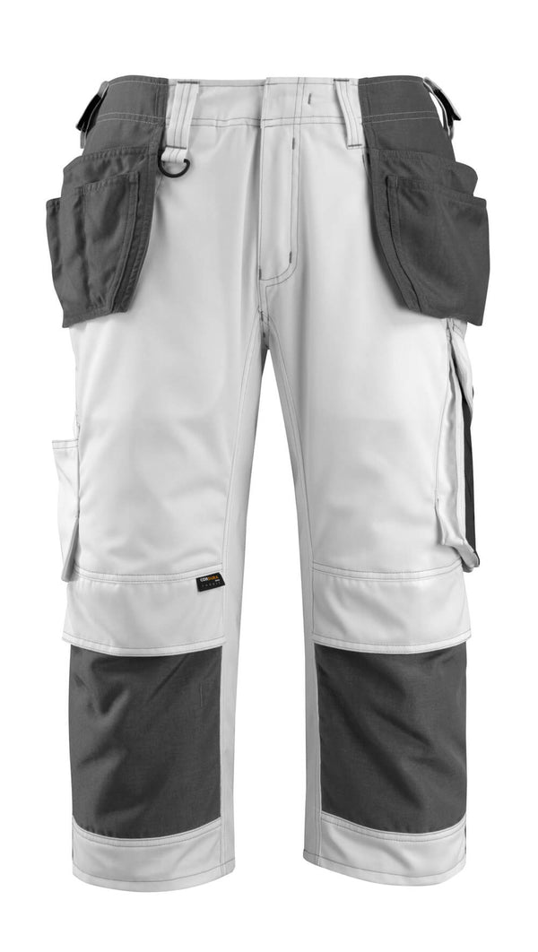 ¾-housut riipputaskuilla - 14349-442 - valkoinen/tumma antrasiitti - Safewear