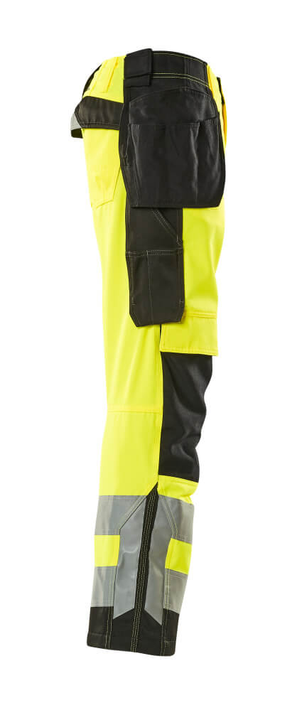 Housut riipputaskuilla - 15531 - 860 - hi - vis keltainen/musta - Safewear Suojainkauppa