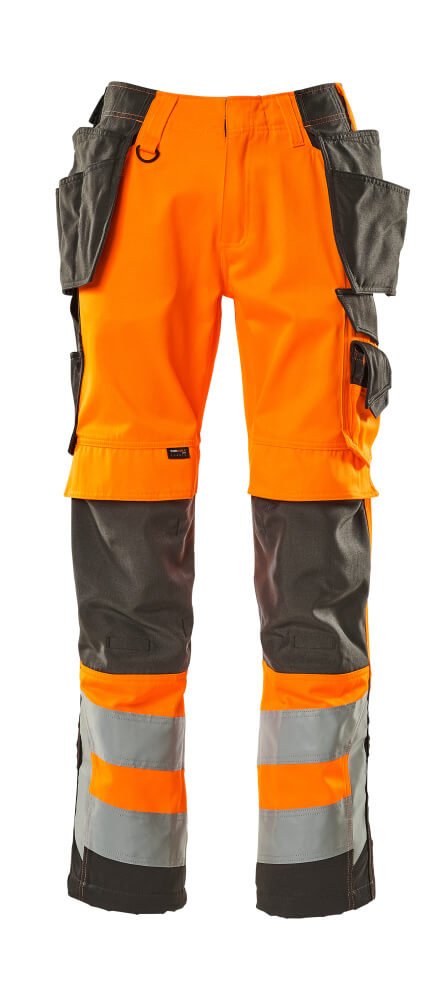 Housut riipputaskuilla - 15531 - 860 - hi - vis oranssi/tumma antrasiitti - Safewear Suojainkauppa