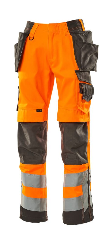 Housut riipputaskuilla - 15531 - 860 - hi - vis oranssi/tumma antrasiitti - Safewear Suojainkauppa