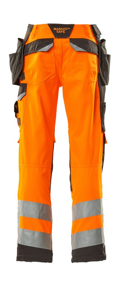 Housut riipputaskuilla - 15531 - 860 - hi - vis oranssi/tumma antrasiitti - Safewear Suojainkauppa