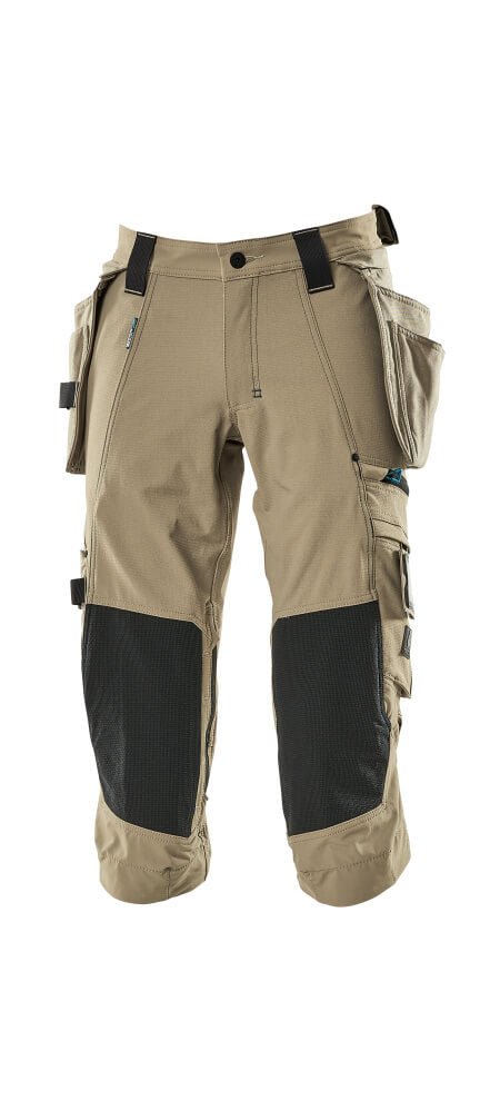 ¾ - housut riipputaskuilla - 17049 - 311 - vaalea khaki - Safewear Suojainkauppa