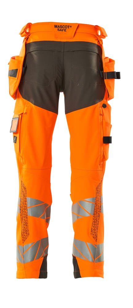 Housut riipputaskuilla - 19031 - 711 - hi - vis oranssi/tumma antrasiitti - Safewear Suojainkauppa