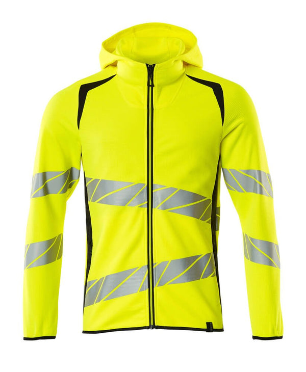 Huppari vetoketjulla - 19284 - 781 - hi - vis keltainen/tumma laivastonsininen - Safewear Suojainkauppa