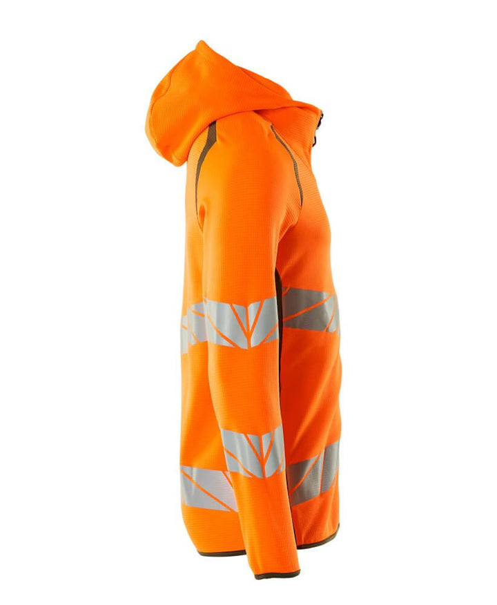 Huppari vetoketjulla - 19284 - 781 - hi - vis oranssi/sammaleenvihreä - Safewear Suojainkauppa