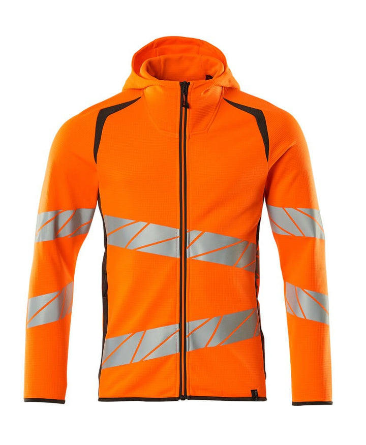 Huppari vetoketjulla - 19284 - 781 - hi - vis oranssi/tumma antrasiitti - Safewear Suojainkauppa