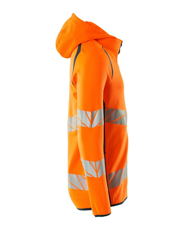 Huppari vetoketjulla - 19284 - 781 - hi - vis oranssi/tumma petrooli - Safewear Suojainkauppa