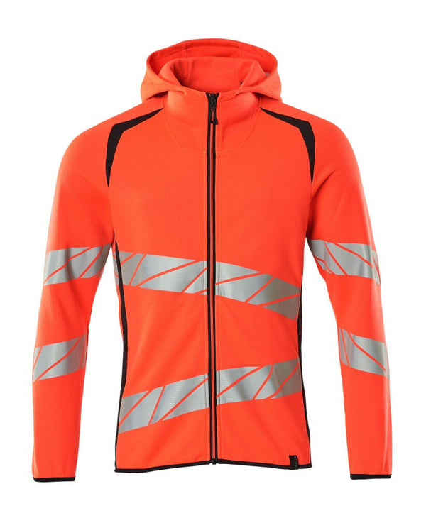 Huppari vetoketjulla - 19284 - 781 - hi - vis punainen/syvä tummansininen - Safewear Suojainkauppa