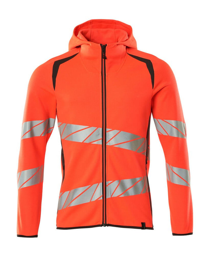 Huppari vetoketjulla - 19284 - 781 - hi - vis punainen/tumma antrasiitti - Safewear Suojainkauppa