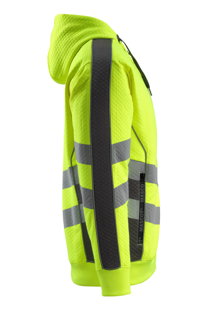 Huppari vetoketjulla - 50138 - 932 - hi - vis keltainen/tumma antrasiitti - Safewear Suojainkauppa