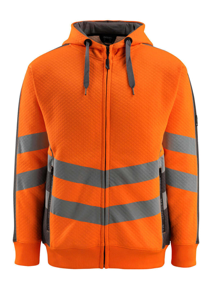 Huppari vetoketjulla - 50138 - 932 - hi - vis oranssi/tumma antrasiitti - Safewear Suojainkauppa