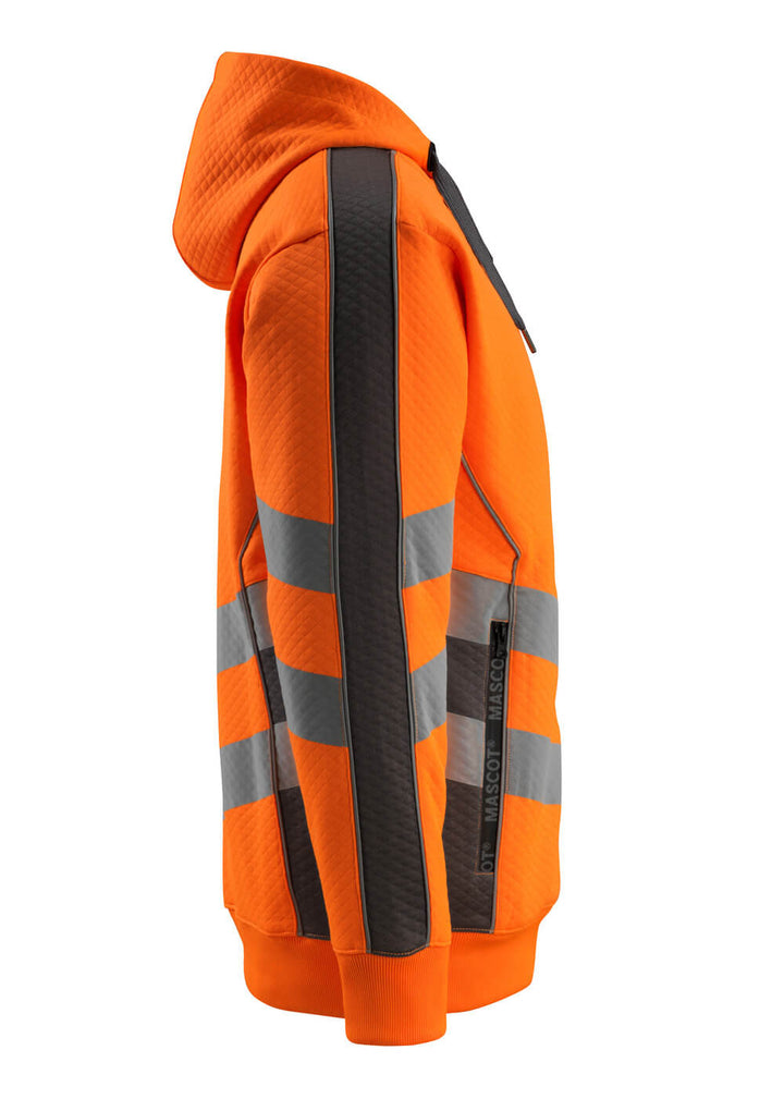 Huppari vetoketjulla - 50138 - 932 - hi - vis oranssi/tumma antrasiitti - Safewear Suojainkauppa