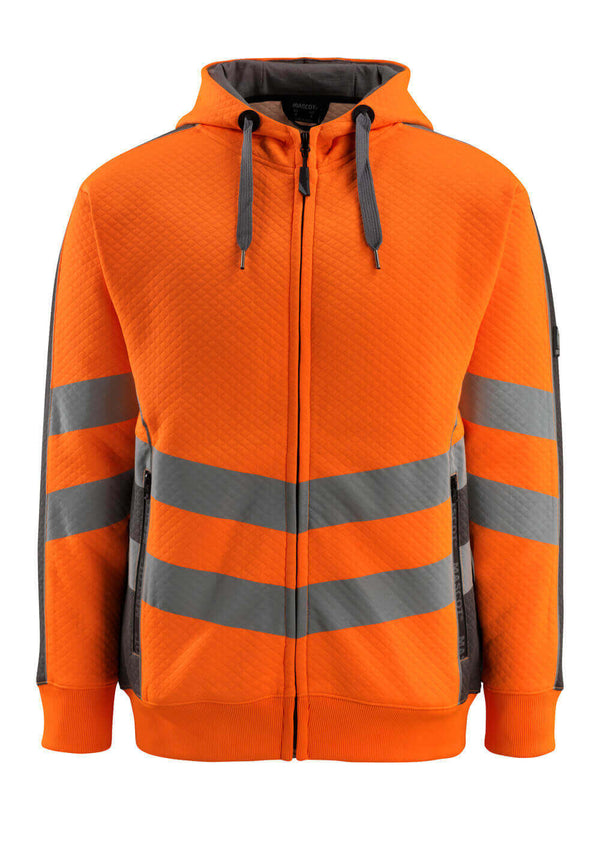 Huppari vetoketjulla - 50138-932 - hi-vis oranssi/tumma antrasiitti - Safewear