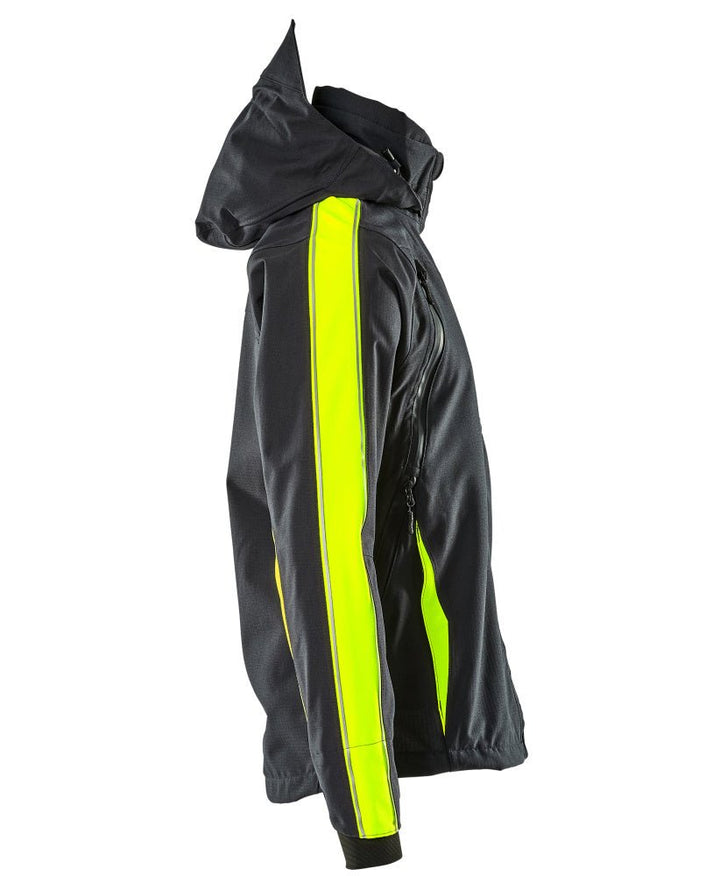 Kuoritakki - 15001 - 222 - musta/hi - vis keltainen - Safewear Suojainkauppa