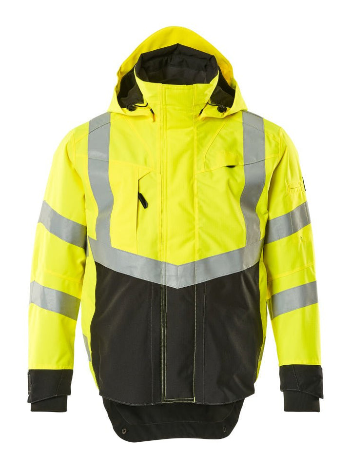 Kuoritakki - 15501 - 231 - hi - vis keltainen/musta - Safewear Suojainkauppa